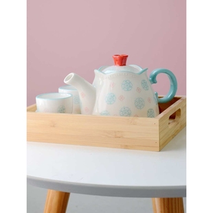 400ml茶壶泡茶陶瓷家用创意小号清新功夫花茶可爱套装过滤一人用