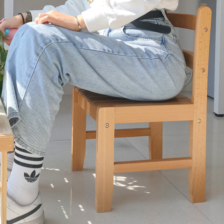 实木小椅子靠背家用矮款凳子木头小板凳靠背椅小木凳儿童小木椅