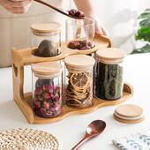 玻璃封瓶密瓶茶叶罐展示罐食品级杂粮五储物罐102透明瓶子厨房收