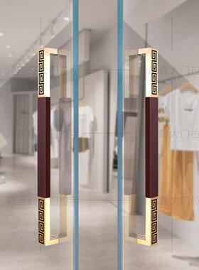 新中式玻所璃门拉手定制log会o大不门拉手酒店XL-3106B玻璃门把手