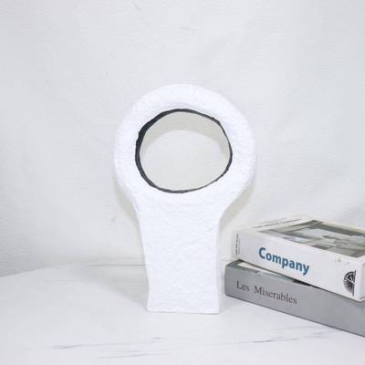 简CNX约摆意北欧黑创白手工艺树脂花厅器现代样板间客桌面家居装