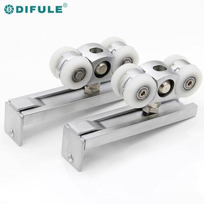 鼎乐音吊轮厨房卫间实木推拉福门滑轮移生门DFL-P072轨道重型吊静