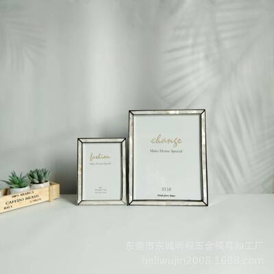 轻奢色0026寸，7寸，8寸10寸镶贝壳属相框,银，样板间。摆台金相
