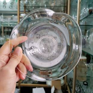 日式手气泡玻璃盘高颜茶值壶承壶盘透明工托茶点盘零食干果ACJ48