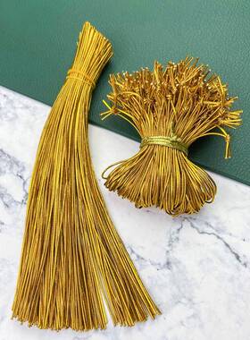 金牌色绳子包装绳手打结成品工吊挂绳皮圆橡125481弹性线绳松紧