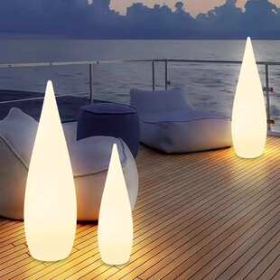 水滴庭院灯轻奢立式落地灯简约别墅花园灯室外草坪灯led灯柱