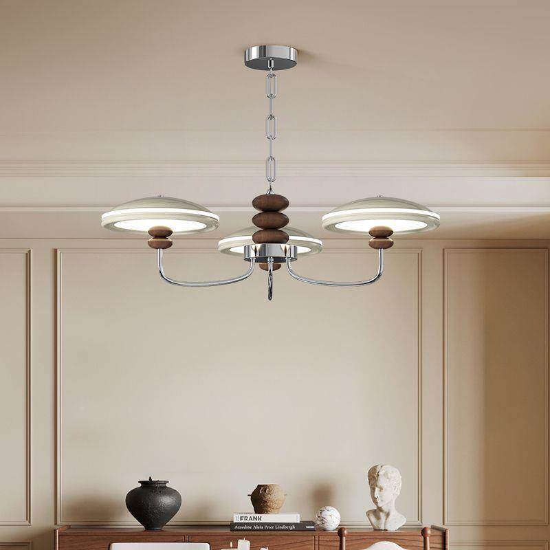 古厅吊灯新款复飞客碟法式奶油风创意复古护全光82084谱卧眼室主