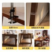 实木书桌中家用书289法桌写字条台新办公桌客厅式 一体长桌书房国