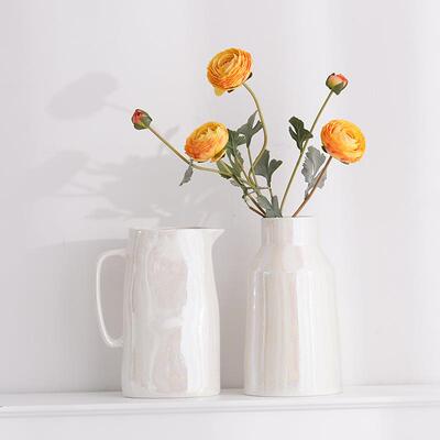 蜀水门ins北欧梦幻花轻奢瓷花瓶养陶鲜花干ZPO客厅插花电视柜摆件