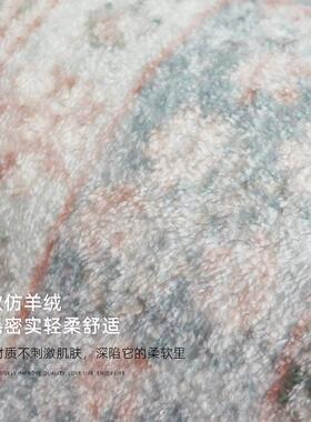 客厅毯绿色法式复古仿羊绒古风高级感中房卧间室沙地GQQ发床边毯