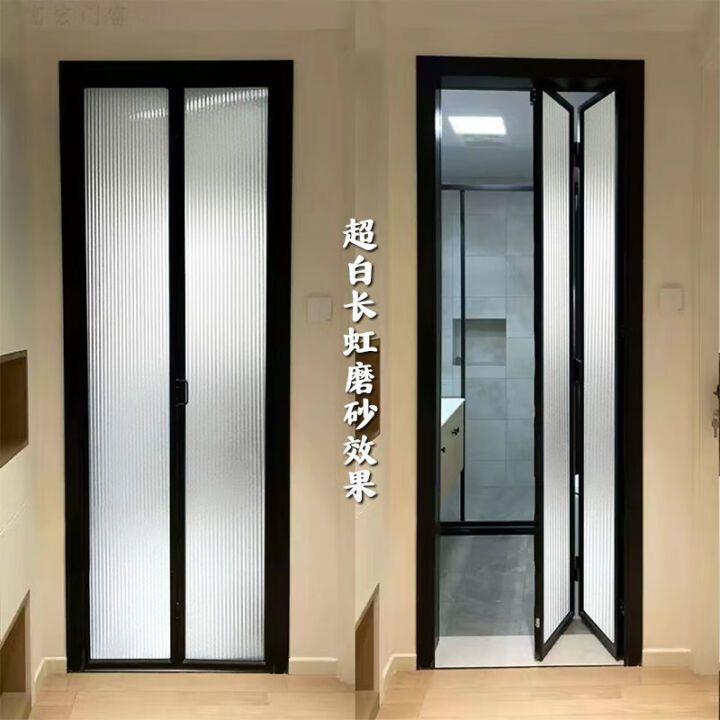 钛镁铝合金折叠门钢化玻