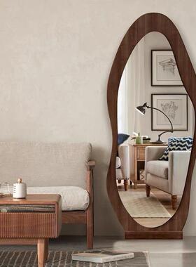 全身落地镜子式卧HOQ室客厅穿衣试衣中镜北异欧复新古风形款