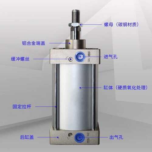 标准气缸小型气动大推力双向SC32X40X50X63X80X100X/*125X150X200