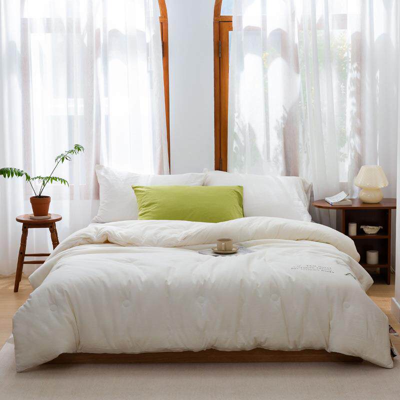 A类大豆纤维被冬被冬天加厚保暖10斤纯棉被芯子母被二合一拉链款