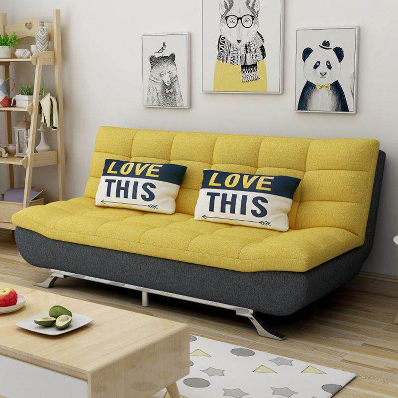 简约小户型客厅多功能沙发床折叠两用布艺办公室午休床租房可拆洗