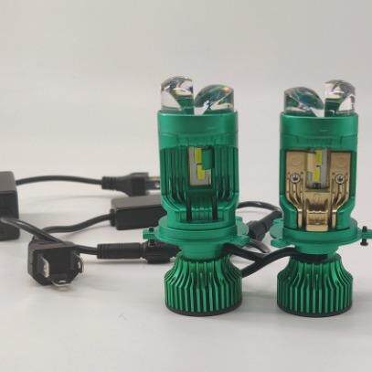 新品LED汽车前大灯透镜车灯 H4 65W小透镜汽车迷你双光远近一体