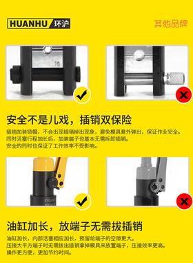 环Y沪液压压线钳工具手651端动液压钳子Q钳电工专用-70液压压接钳