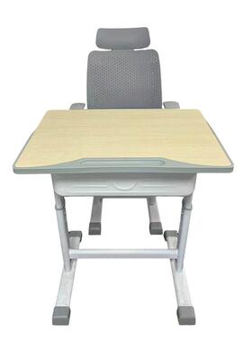 可VJP叠折午休课桌椅中小学生课桌螺丝椅调节高度手调摇整座椅靠