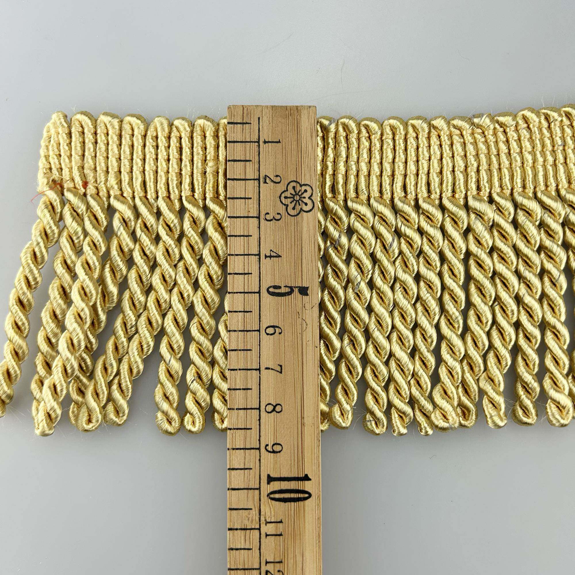 扭金色居9公分家沙发抱枕靠垫辅料KEP经典装饰花绳边排排麻花流苏