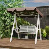 3243新款 人双庭院花园室外家吊用秋千吊椅外别墅铁艺户阳台荡秋千