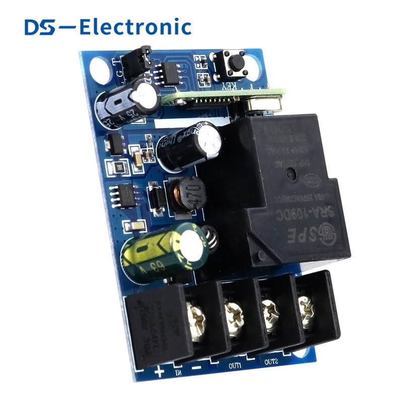 DC12-48V单路电机水泵遥控开关灯具汽车喇叭大功率控制板