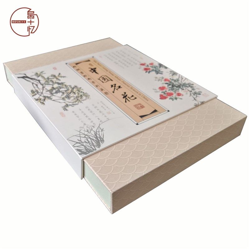 梅兰竹菊丝绸彩印文化创意邮册中国风特色纪念品商务会议外事交流