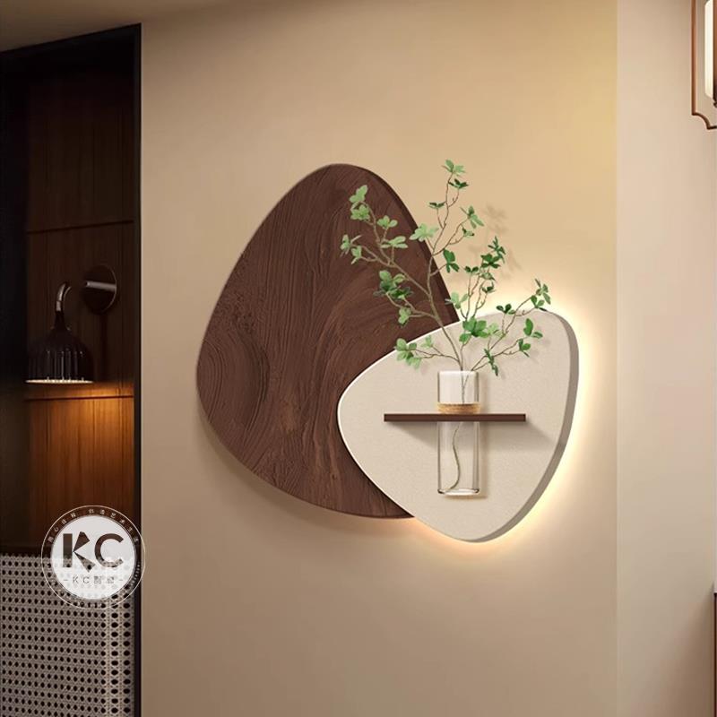 水培绿色植物，入口大厅，过道装饰画，Wabi-Sabi中世纪风格客厅