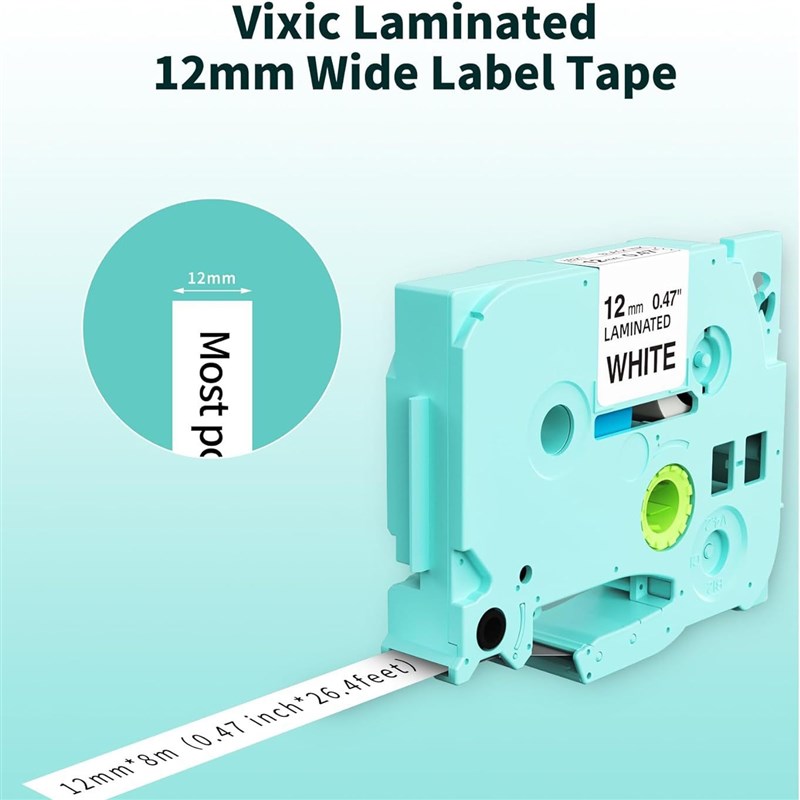 跨境英文E1000PRO/P3200标签色带12mm打印纸耗材色带打印机标签