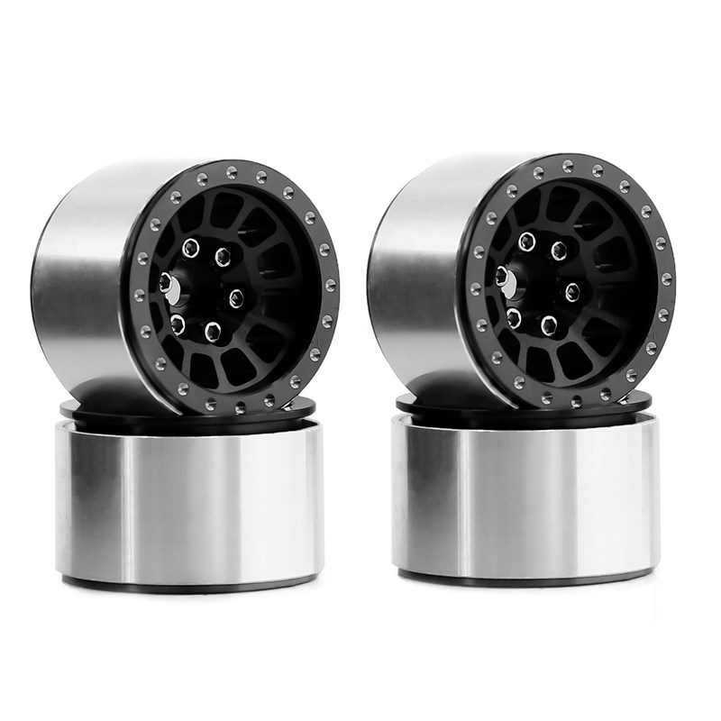 1/18 TRX4M路虎烈马1.0英寸金属轮毂 攀爬车铝合金轮毂 SCX24 FMS