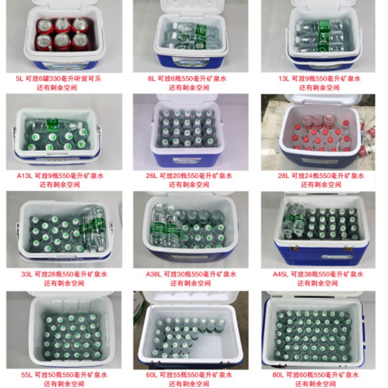 户外露营提手款保温箱 车载户外摆摊冷藏箱 户外冰块钓鱼保鲜桶外
