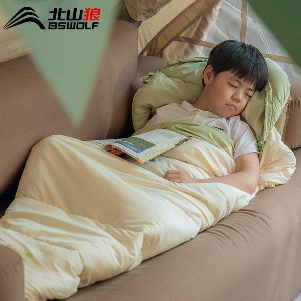 儿童睡袋中小学教室午休四季通用款户外露营冬季加厚防寒被子两用