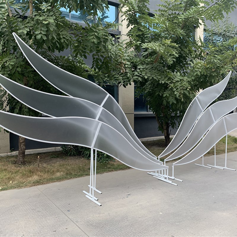 新款婚礼铁艺发光背景阳光板舞台摆件迎宾区天使之翼屏风婚庆道具