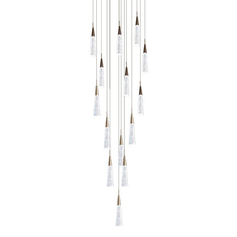 K9水晶楼梯长吊灯轻奢风现代简约旋转复式楼梯间别墅吊灯