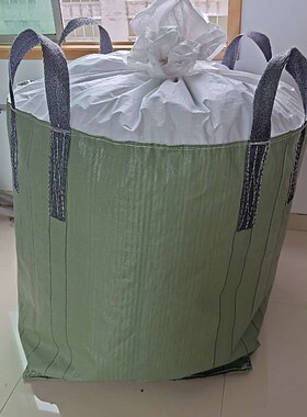 工厂直供绿色大扎口吨袋 工业盐塑料粒子化学用品大吨包袋1吨承重