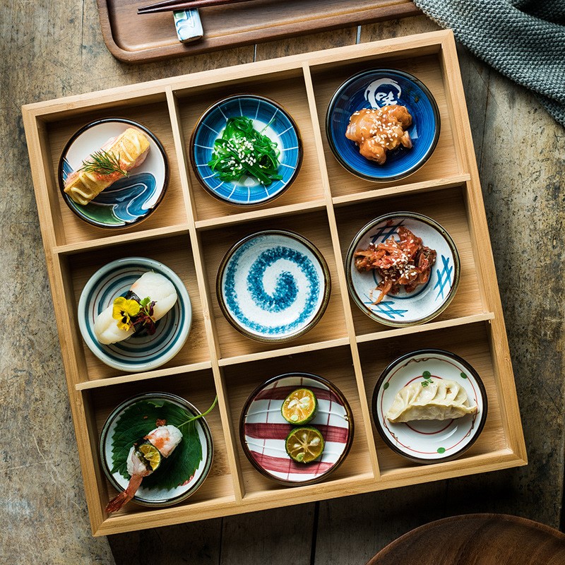 创意火锅九宫格餐具托盘陶瓷碟盘拼盘日式9宫格分格盘子商用