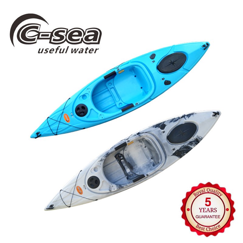 单人肥仔艇单人皮划艇独木舟硬艇 塑料船 钓鱼船 座舱式皮划艇