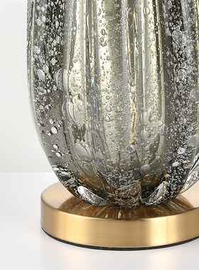 厂家直供后现代卧室台灯客厅玻璃灯具绿色琉璃水晶气泡创意台灯