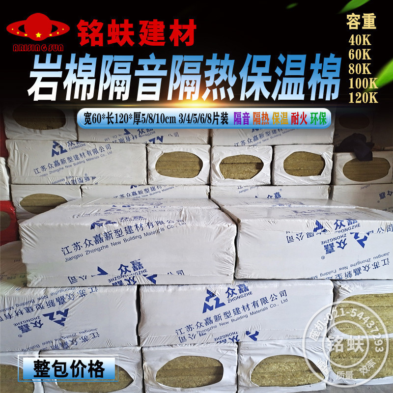 岩棉板低中高密度填充隔音棉矿棉板室内外墙隔热保温容12456800K图片