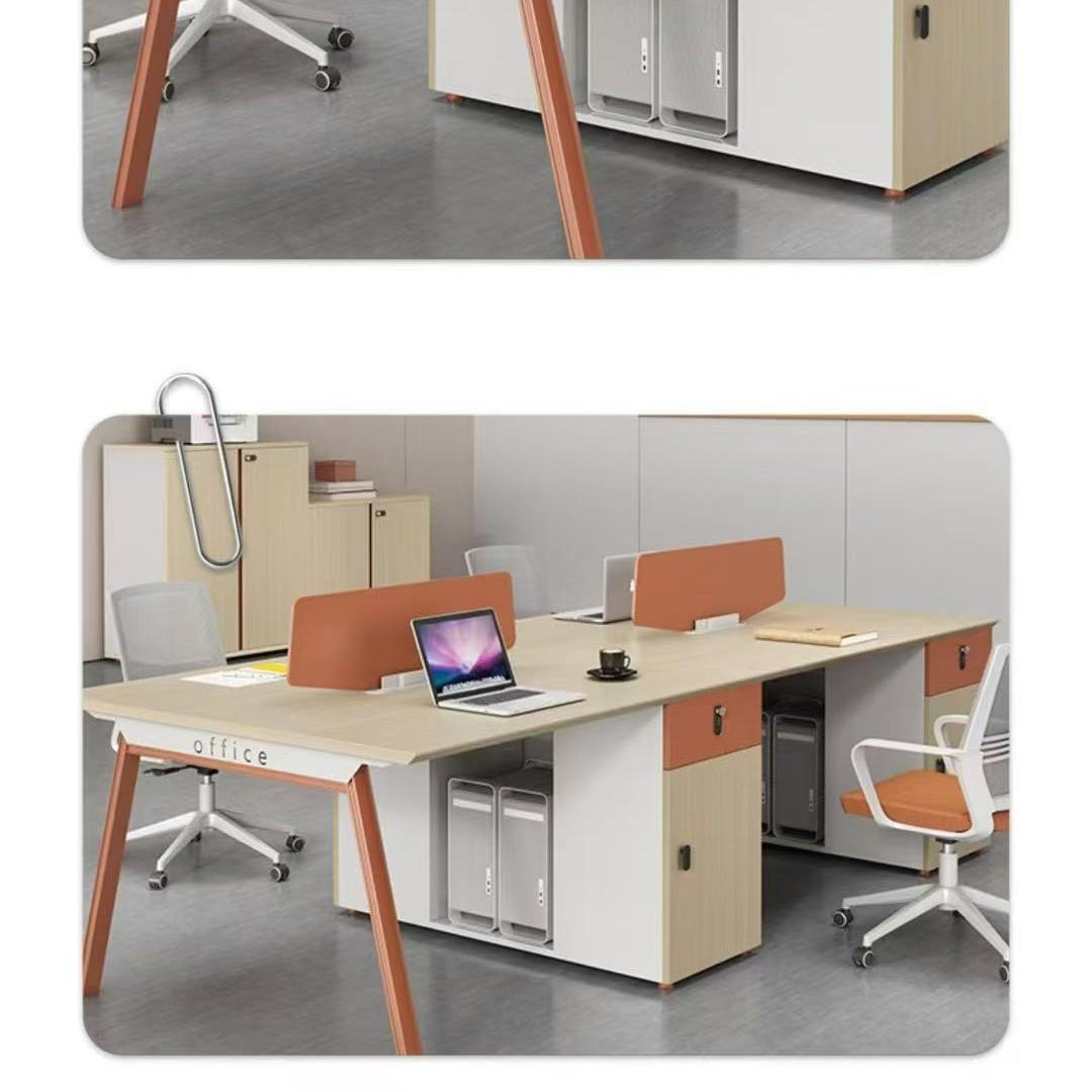 办公桌椅组合简约现代职员桌四人位屏风卡座工位办公桌电脑桌