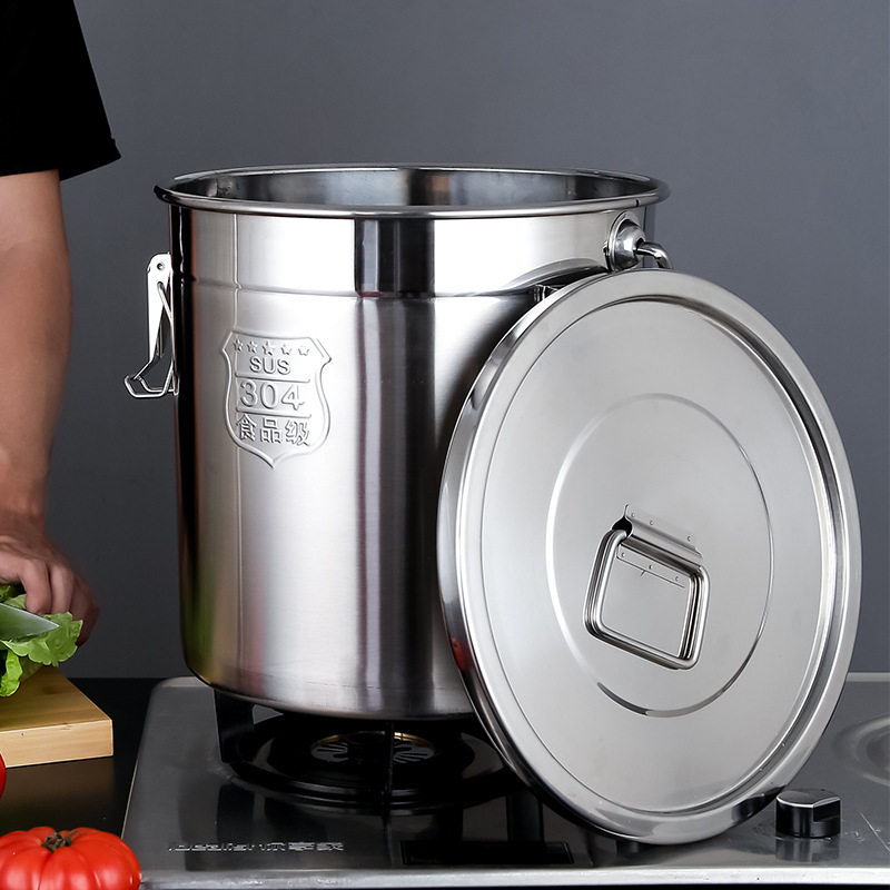 厂家直供 304不锈钢密封桶 密封罐汤桶加厚多用桶 米桶油桶酿酒桶