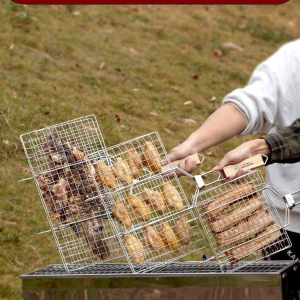 户外烧烤工具用品烤鱼夹不锈钢304烤鱼网夹板网木炭烤肉夹子专用,户外/登山/野营/旅行用品,烧烤网,淘宝优惠券,粉丝福利购,淘宝优惠卷