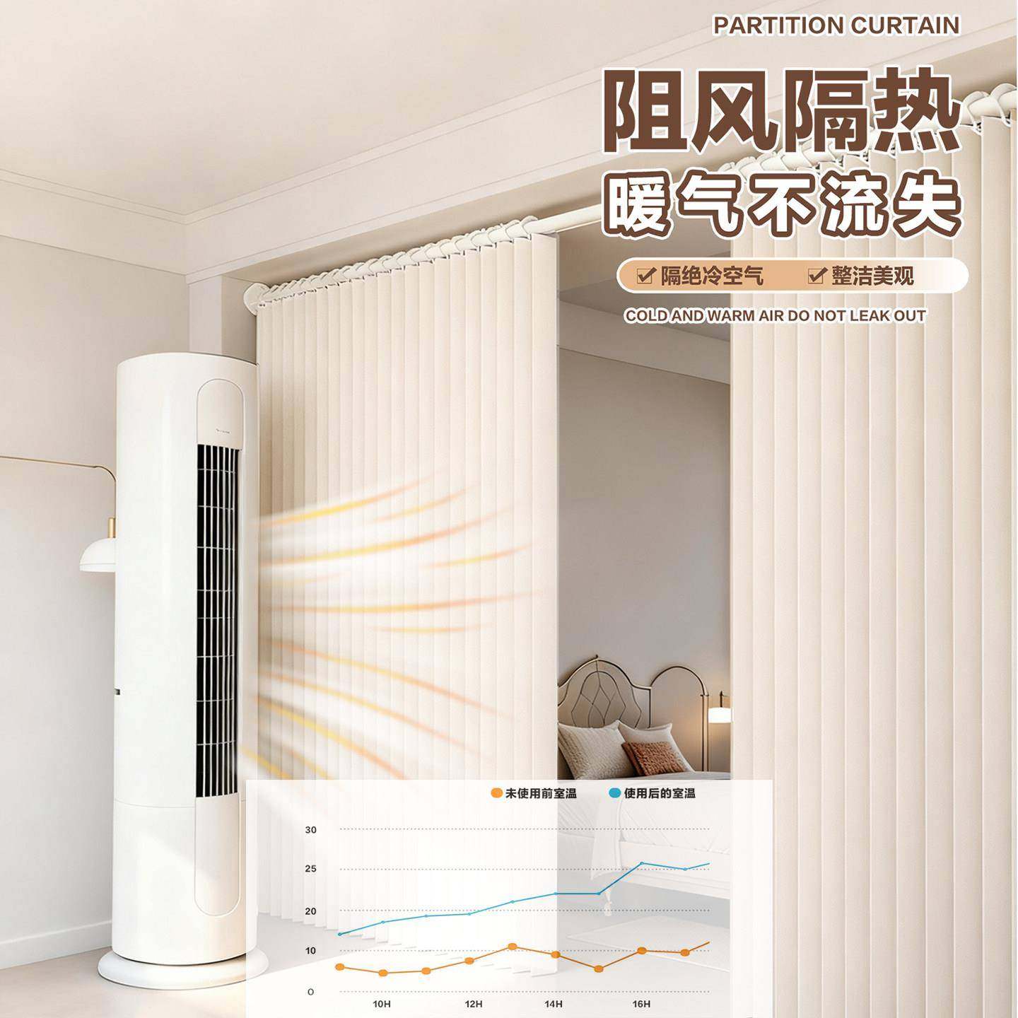 客厅室断房间空调隔帘打一房变两房卧窗帘遮挡帘布帘免2025-11-孔,居家布艺,隔断帘/隐私帘,淘宝优惠券,粉丝福利购,淘宝优惠卷