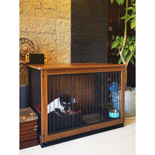次日达狗笼木质家宠物室内柴犬泰迪大中型小犬围栏用带厕所子隔离