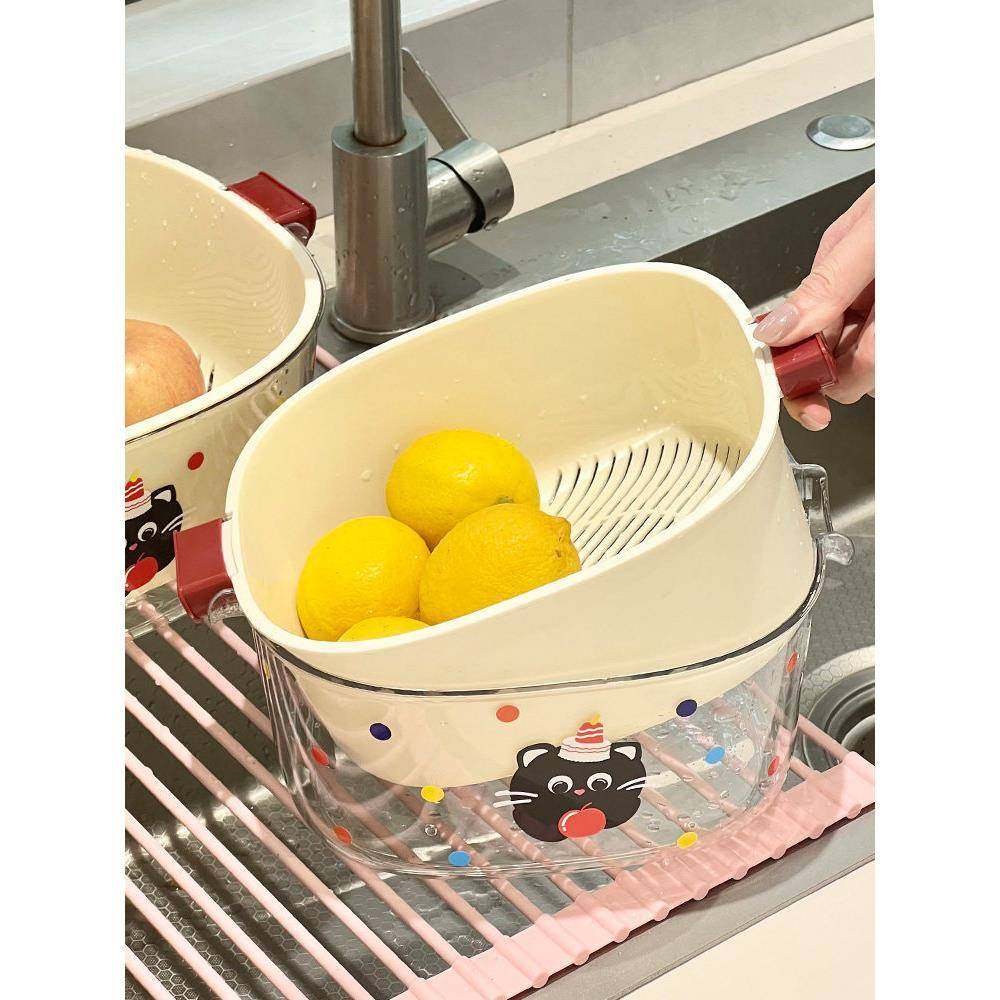 生活一 水果shyj-yj-盘果沥水厨房洗菜双角加厚家用客厅高颜值洗,餐饮具,洗菜盆/沥水篮/漏水筛,淘宝优惠券,粉丝福利购,淘宝优惠卷