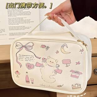 次日达品化妆包女可式外出纳包2025新款携收大容量化妆化妆刷分区