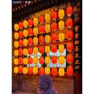 中秋仿商节古羊皮灯笼晒墙串长廊景区场日布置SVA古风装饰防水防