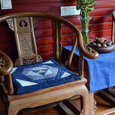 丹凤创意上海手织布老布玫瑰花拼布坐垫椅垫櫈垫沙发垫布垫含芯子