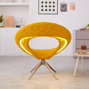 懒人沙发创意设计师单人发光椅子客厅阳台洛华斯甜甜圈高背老虎椅