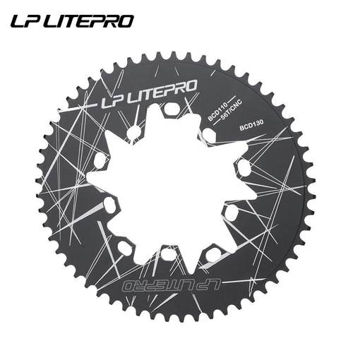 lplitepro折叠自行车椭圆盘110130BCD共用52T54565860齿