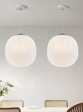 大观园餐厅吊灯现代简约卧室灯房间灯圆形白色饭厅吧台单头灯F274